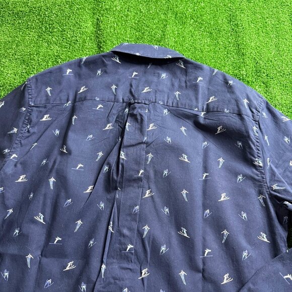 American Eagle Long Sleeve Button Down Seriously Soft Blue Skier Shirt Size S - Picture 11 of 11